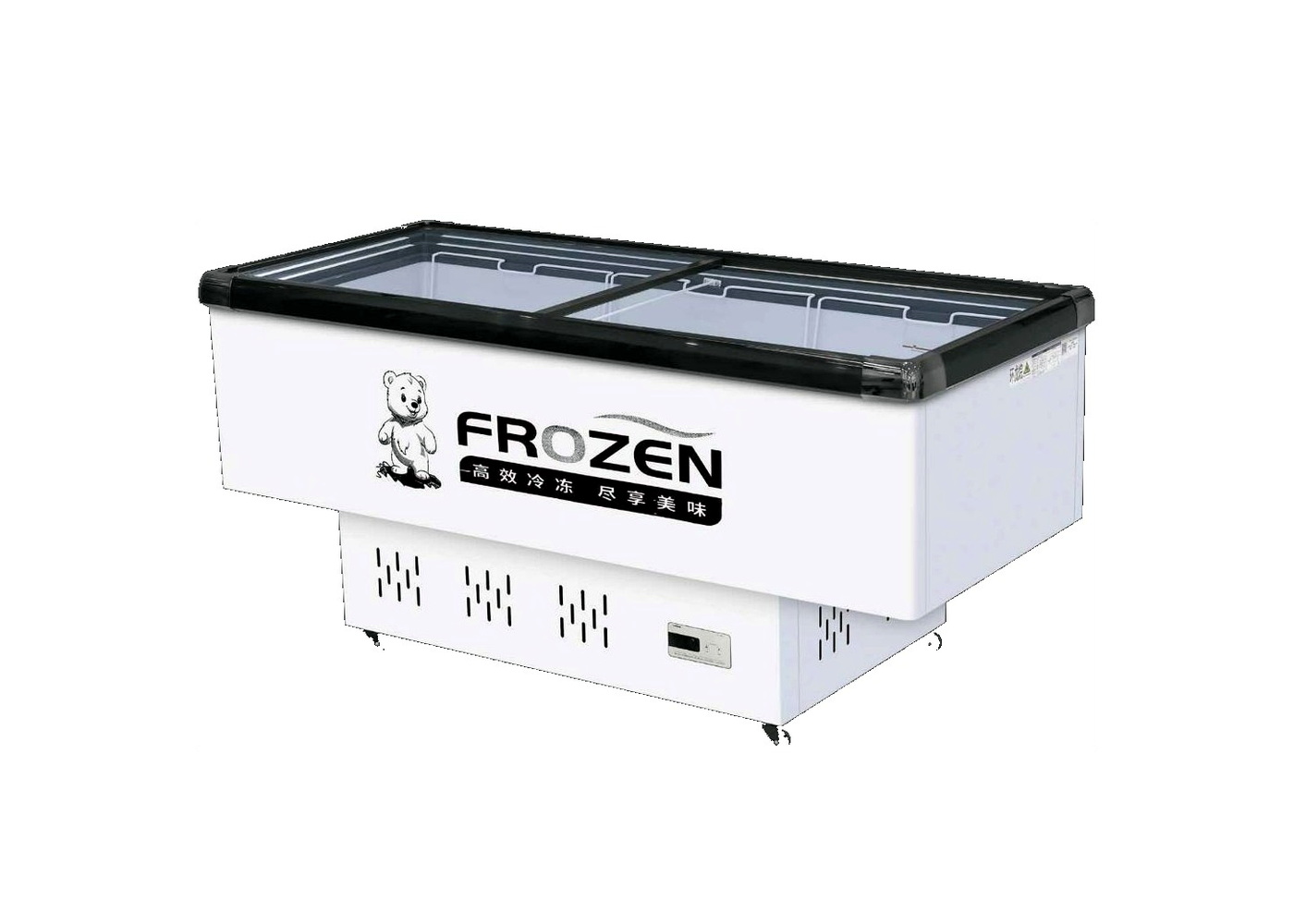 Flat top island freezer